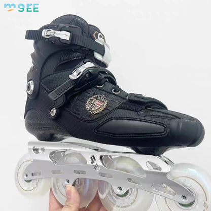 Professional Carbon Fiber Slalom Inline Skates for Adults – Freestyle Roller Blades with 85mm Wheels & High-End Carbon Chassis