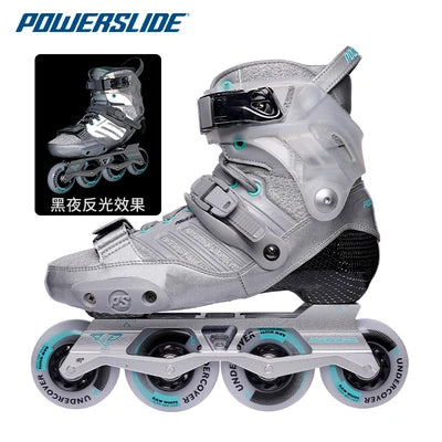 Flying Tiger POWERSLIDE EVO Carbon Fiber Inline Skates – Professional Freestyle Roller Blades for Advanced Skaters