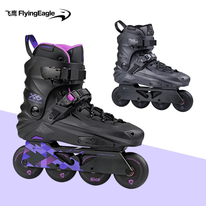Flying Eagle X6 REAVER Professional Inline Skates – Dual Purpose Roller Blades for Freestyle & Street Performance