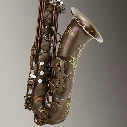 Professional B Flat Antique Copper Tenor Saxophone
