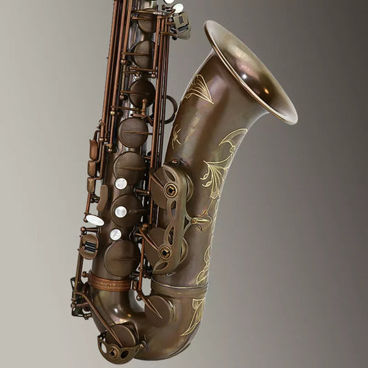Professional B Flat Antique Copper Tenor Saxophone