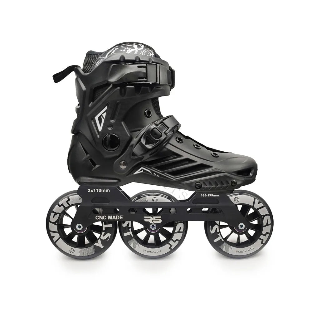 Premium Adult 3 Wheel Inline Skates – R5 110mm Speed Roller Blades for Street, Road & Outdoor Skating