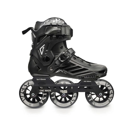Premium Adult 3 Wheel Inline Skates – R5 110mm Speed Roller Blades for Street, Road & Outdoor Skating