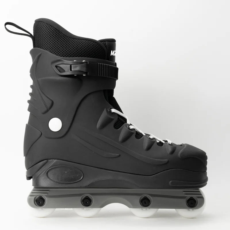 Aggressive Inline Skates for Adults – Hard Shell Freestyle Roller Blades with Smooth PU Wheels for Street & Urban Skating