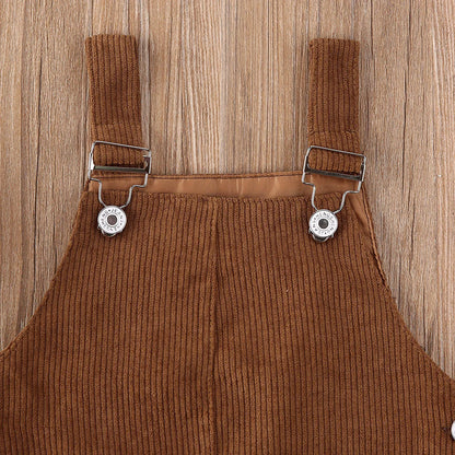 Toddler Corduroy Suspender Dress  (0-5T)