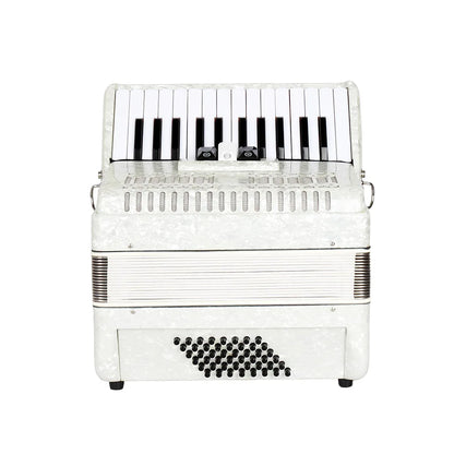 26-Key Accordion Concertina, 48 Bass, 3-Chorus Professional Accordion for Beginners & Performers