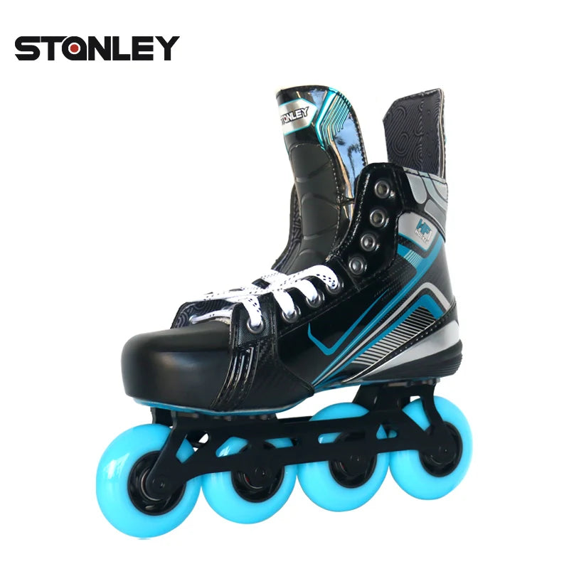 STANLEY HF1 High-quality Roller Inline Hockey Skates Hi-Lo Frames ABEC-9 Bearing 76A PU Wheels