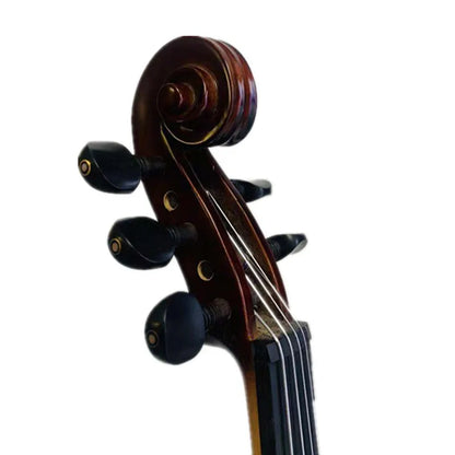 5 strings 4/4 electric violin High quality brown solid wood Pure handmade
