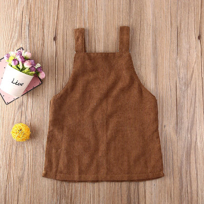 Toddler Corduroy Suspender Dress  (0-5T)