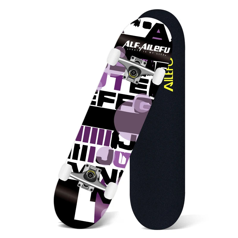 31" Maple Butterfly Skateboard, 7-Ply Canadian Wood Cruiser for Teens & Adults