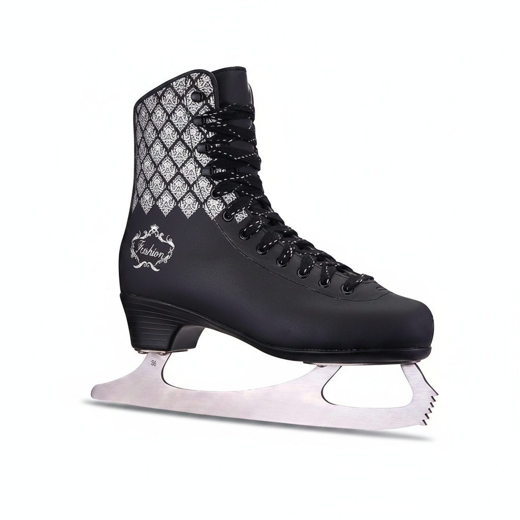Women's Professional Ice Winter Ice-Skate Boots with Stainless Steel Blades