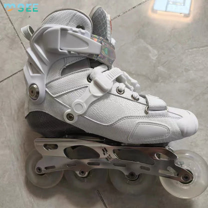 Professional Carbon Fiber Slalom Inline Skates for Adults – Freestyle Roller Blades with 85mm Wheels & High-End Carbon Chassis