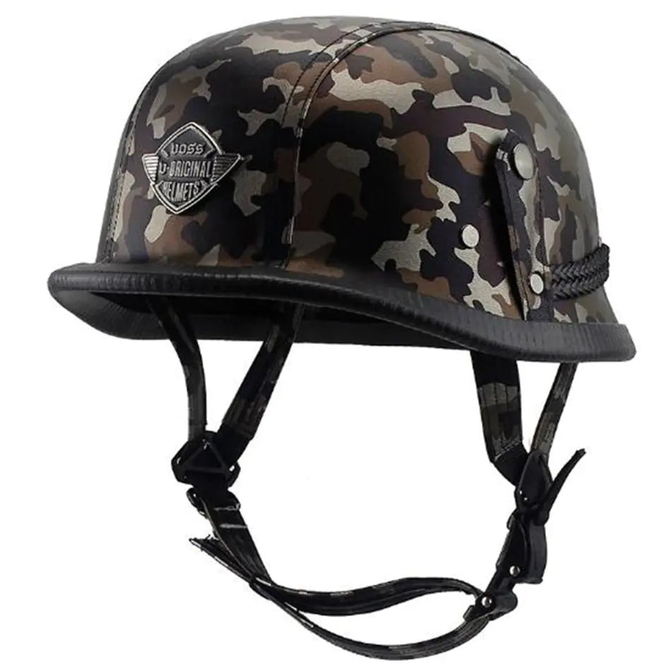 Motorcycle Helmet, Electric Bike Helmet, Leather Steel Helmet