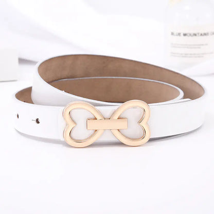 Chic Heart-Shaped Women's Leather Belt
