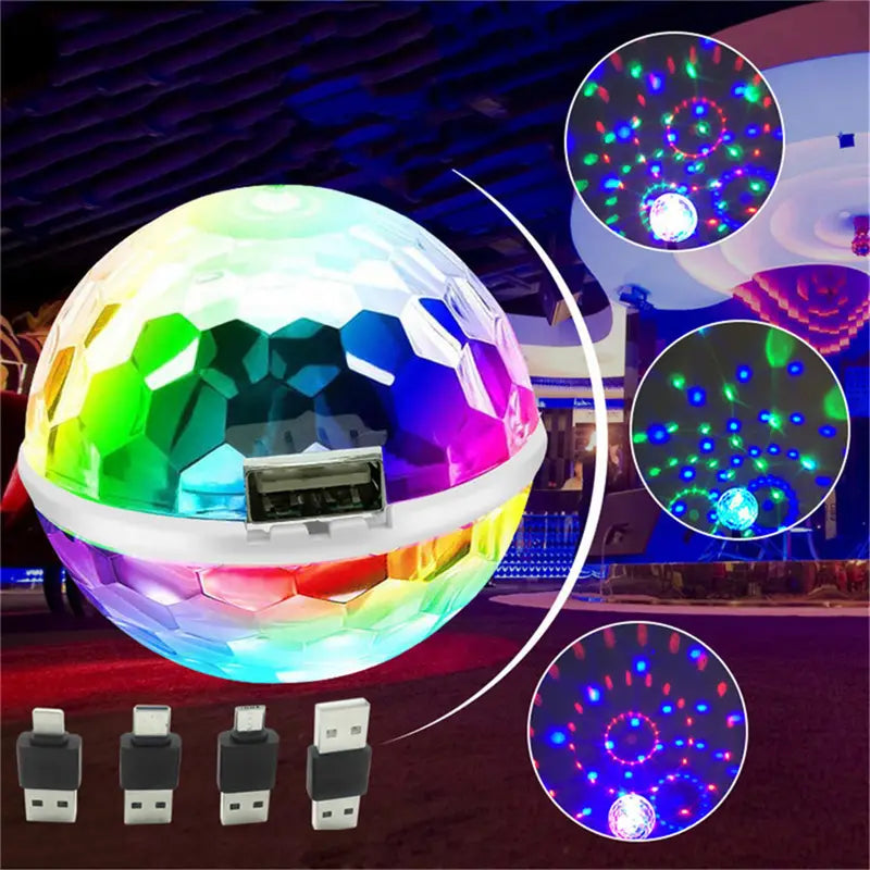 6W Mini Magic Ball Disco Lamp - RGB Voice Control