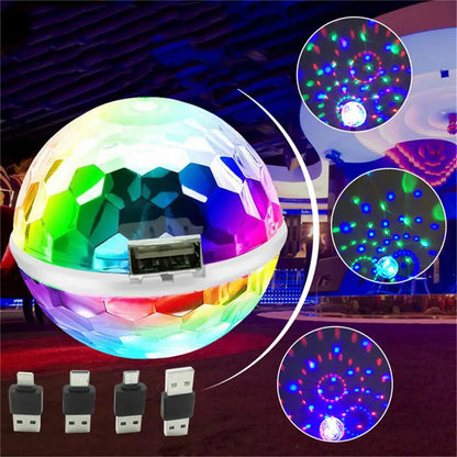 6W Mini Magic Ball Disco Lamp - RGB Voice Control