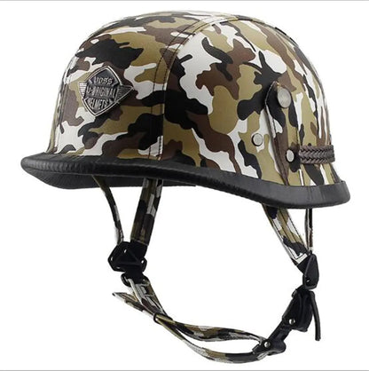 Motorcycle Helmet, Electric Bike Helmet, Leather Steel Helmet