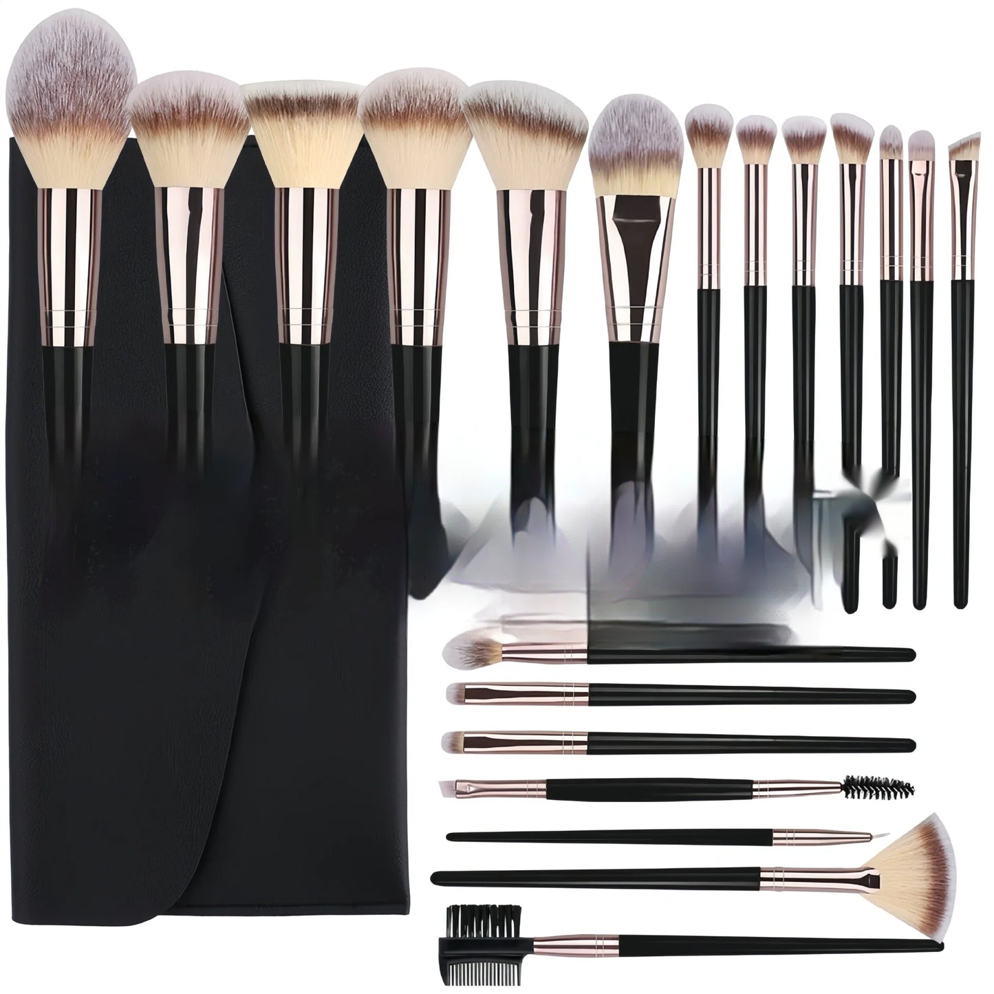 Black Makeup Brush Set – Face & Eyes