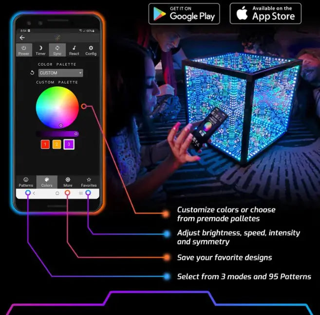 Cube Infinite Extension Atmosphere Lamp