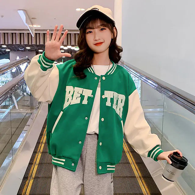 Kids Better Baseball Jacket - Green