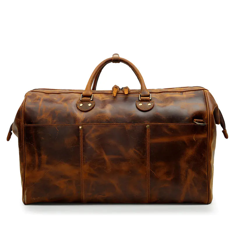 Genuine Leather Large Capacity Travel Handbag