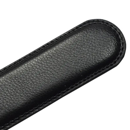 Sleek Men's Leather Belt with Card Holder