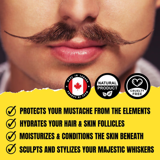 The Professor Mustache Wax (28g) – Crisp Cedarwood, Smooth Vanilla & Sweet Cigar | Strong Hold Moustache Grooming Wax | Dr. Chris Schneider Collaboration