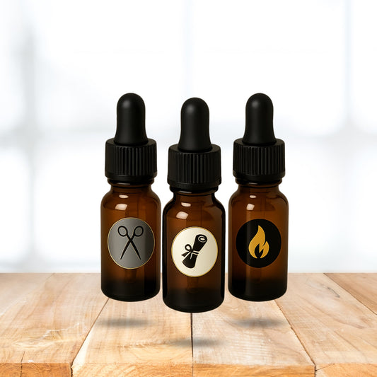 "The Order of Three" Beard Oil Discovery Set (15ml) | Try The Professor, The Villain & The Alchemist | Handcrafted in Canada