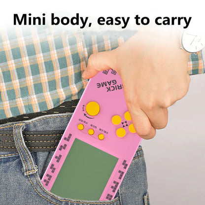 Handheld Game Console with Retro Puzzle Game Modes