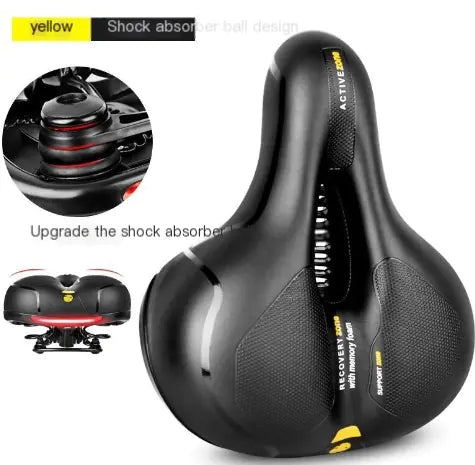 Comfortable Wide Mountain Bike Seat with Taillight