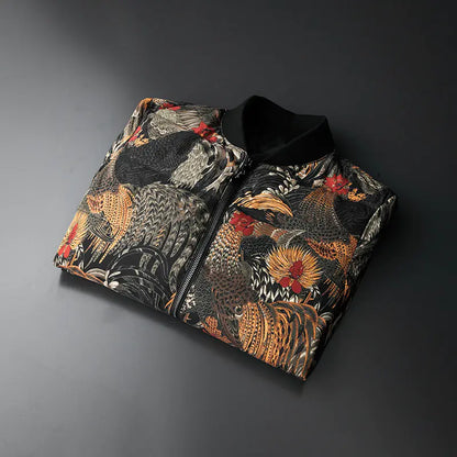 Men's Graffiti Rooster Down Jacket