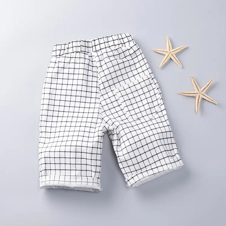 Summer Checkered Kids Shorts