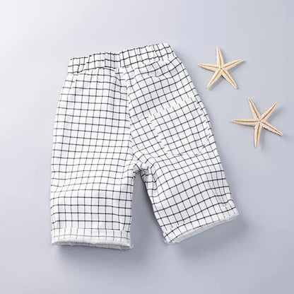 Summer Checkered Kids Shorts