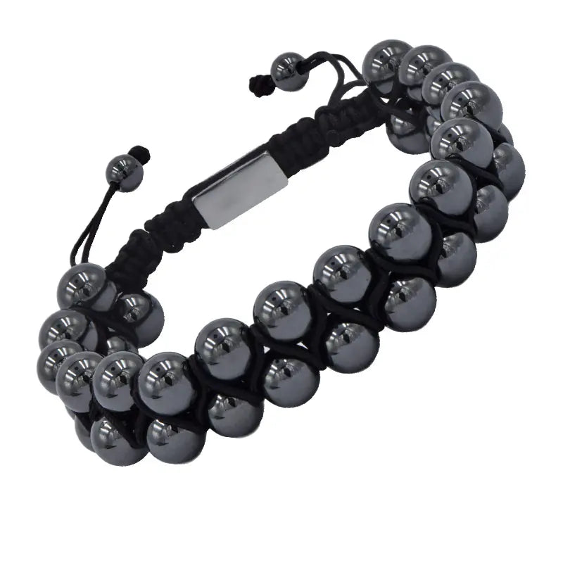 Black Ebony Beaded Magnet Bracelet