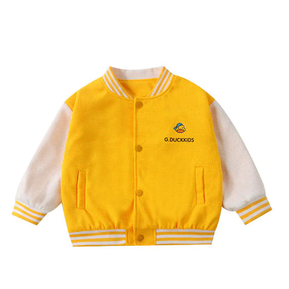 Kid's Haro Yellow Duck Trendy Baseball Jacket