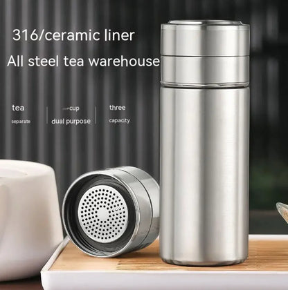 Dual Glass Office Tea Mug
