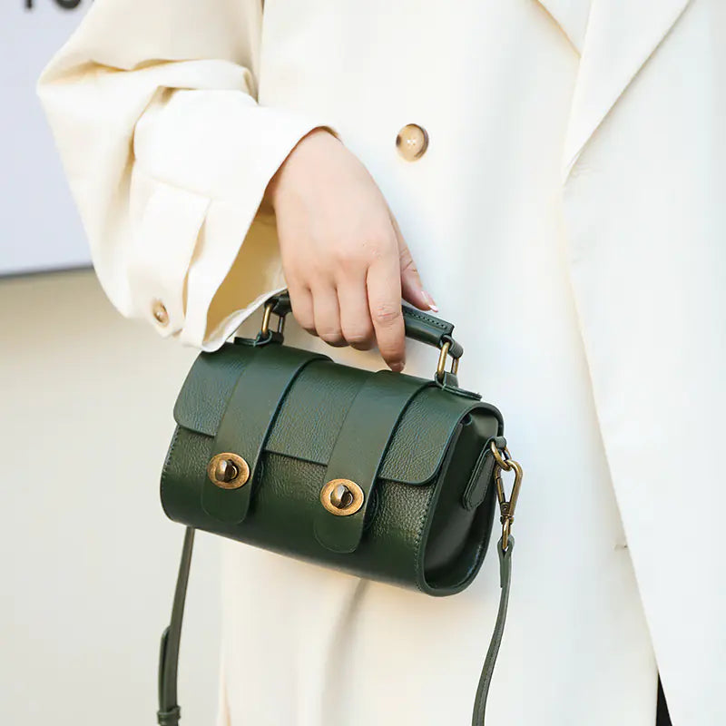 Retro Trendy Cowhide Messenger Handbag