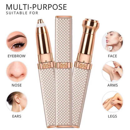 2-in-1 USB Lipstick Shaver & Brow Trimmer