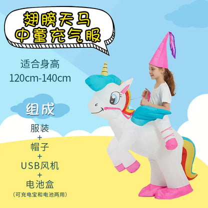 Inflatable Dinosaur Costume for Kids and Adults