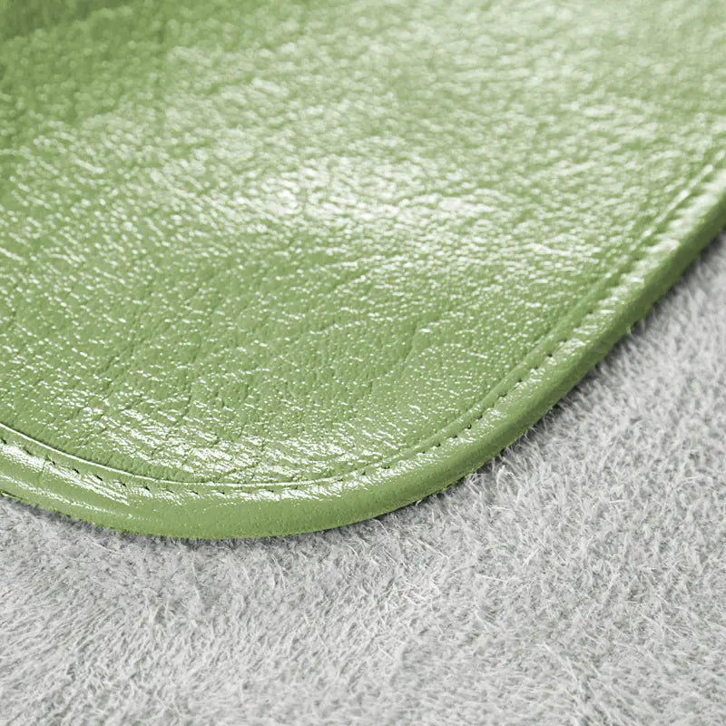 Premium Solid Color Buffalo Leather Mat Set (3 Pieces)