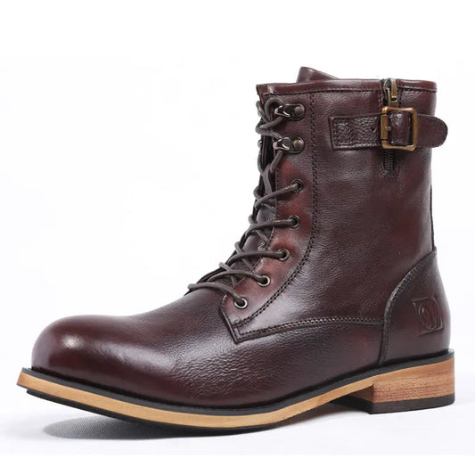 Men's Classic British Round Toe Leather Boots