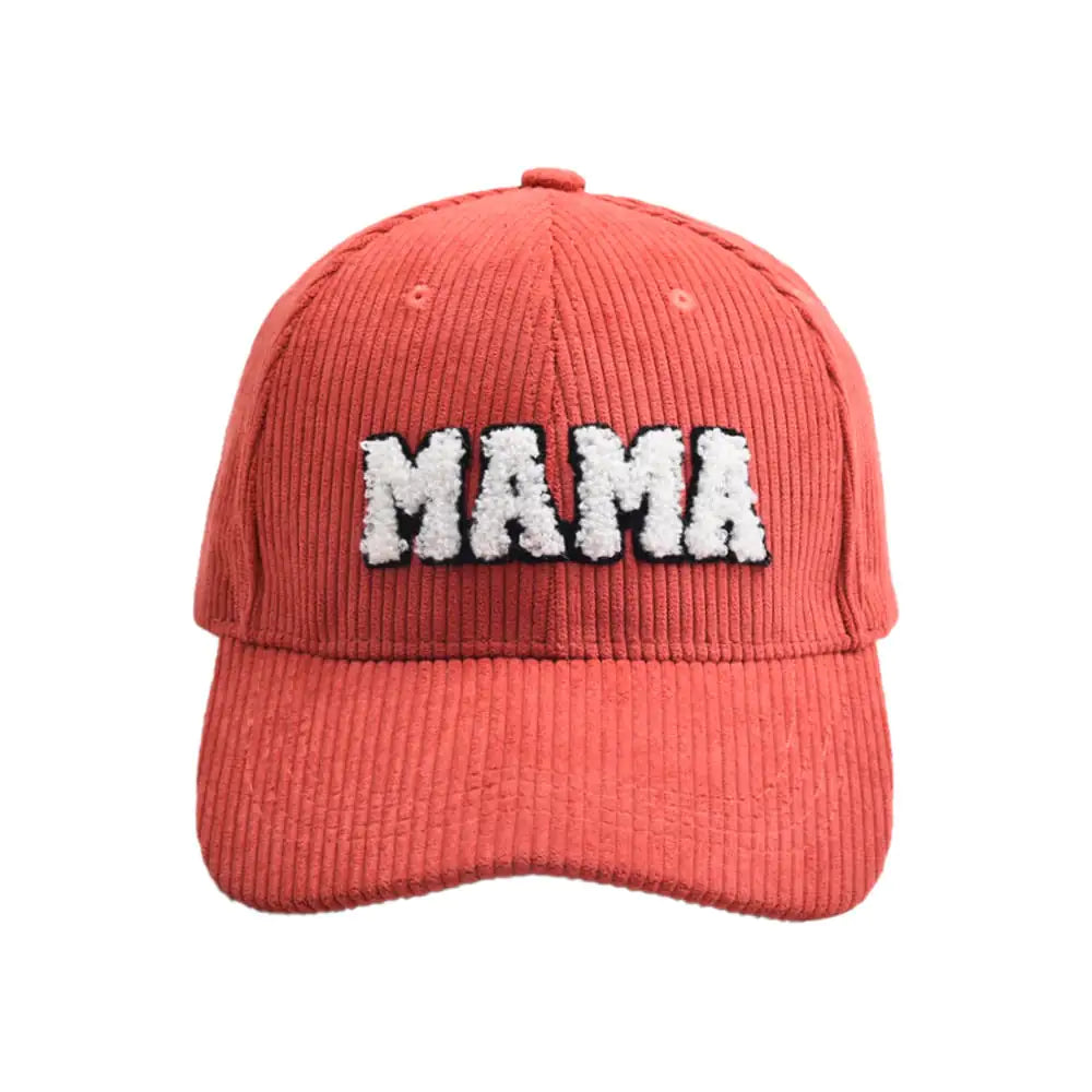 Embroidered Corduroy Baseball Cap for Parents and Kids