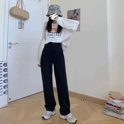 American-Style Retro Frayed Jeans