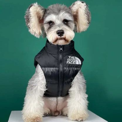 Thick Black Down Jacket Sleeveless Vest for Puppies
