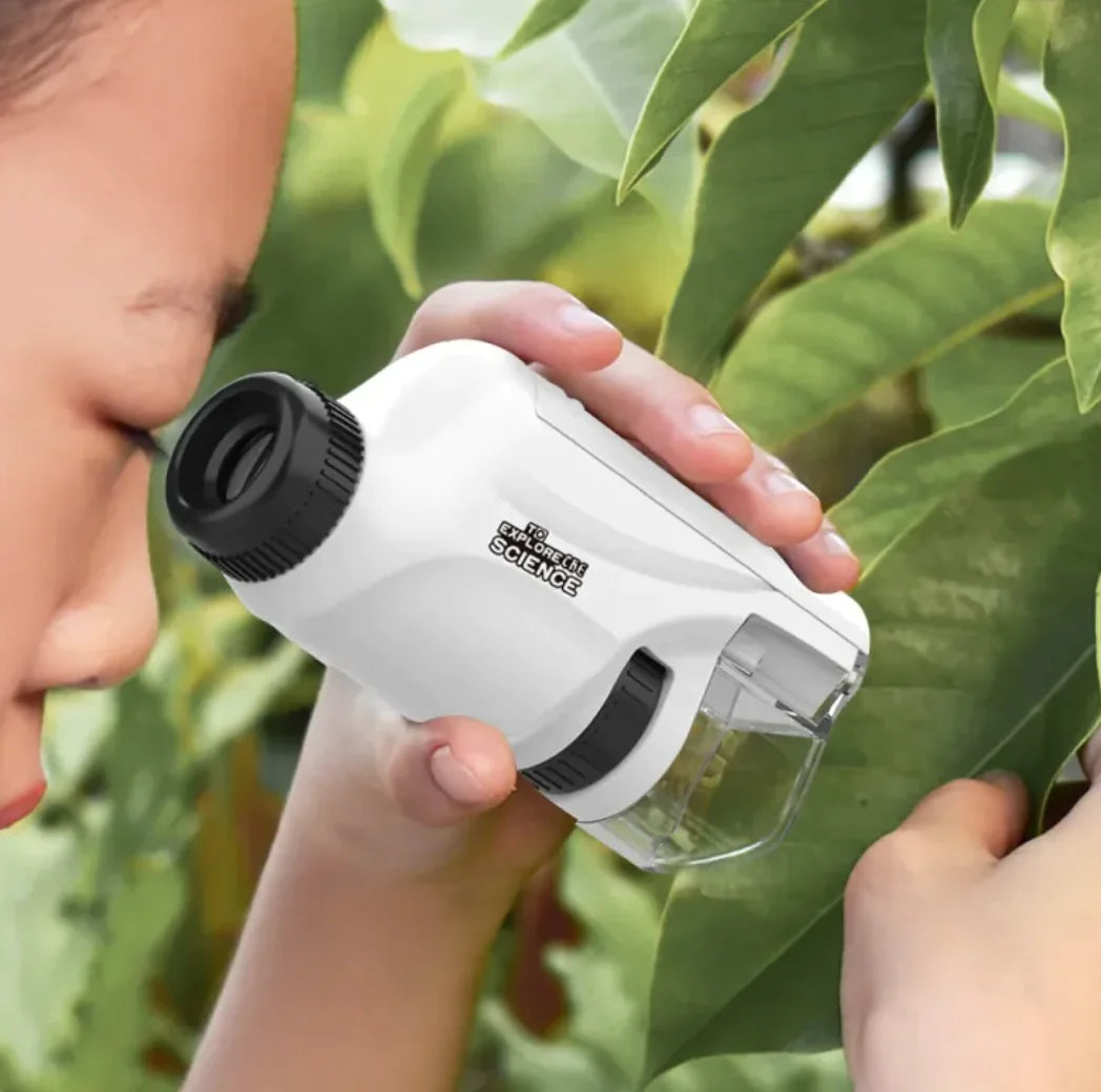 Pocket Microscope with LED for Kids