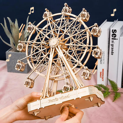 DIY 3D Ferris Wheel Music Box Assembly Model Toy