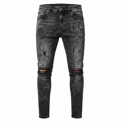 Acid Wash Black Jeans