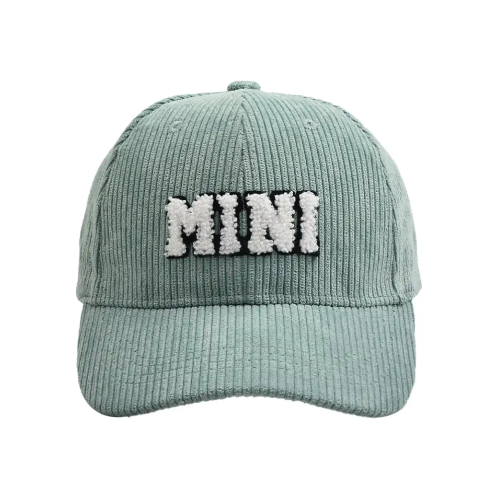 Embroidered Corduroy Baseball Cap for Parents and Kids