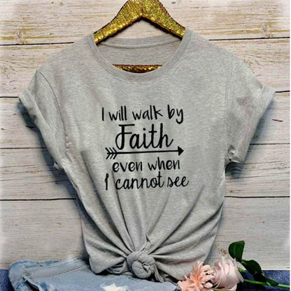 Unisex Will Walk By Faith Graphic T-Shirt