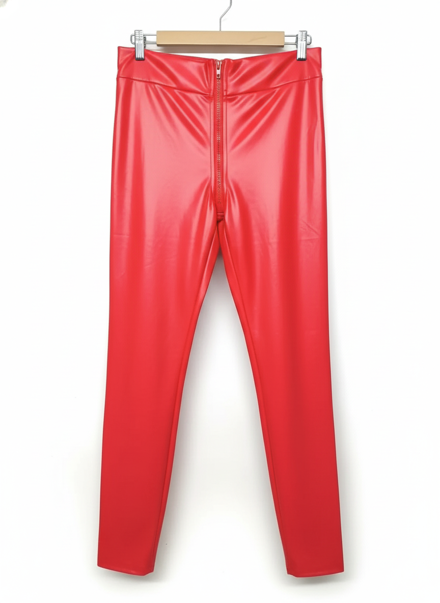 PC Leather Crotch Pants